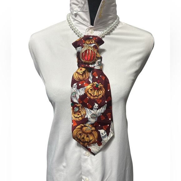 Tabasco Halloween Themed Necktie Necklace! - Picture 1 of 2